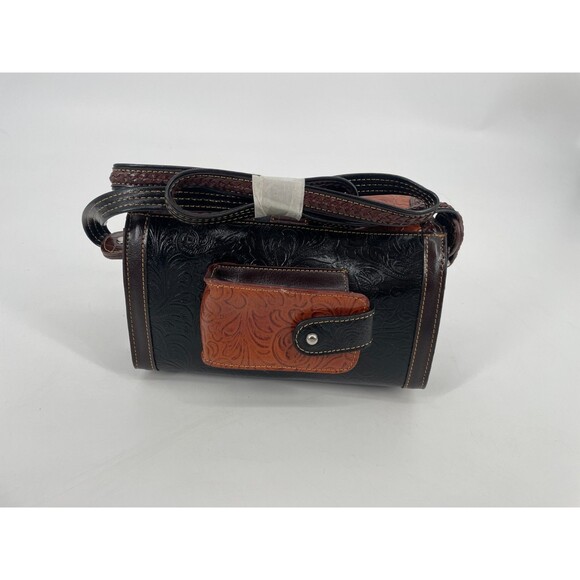 Tooled Leather Faux Alligator Mini Leather Wallet Compartment MC Marc Chantal - Picture 4 of 13